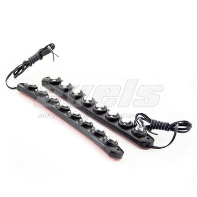 Габаритные огни "Маяк" DRL-SP0812 ОРАНЖЕВЫЕ гибкие (166x18мм, комплект) — основное фото