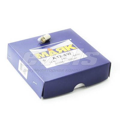 Лампа "Маяк" 12V 4W (BA9S) /T4W — основное фото